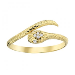 Woman ring 10kt yellow with cz LG70-5